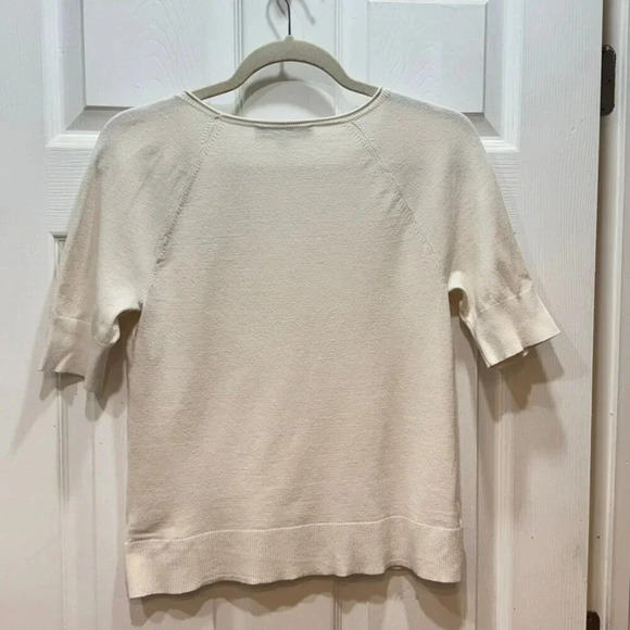 Loft Ivory Short Sleeve Sweater - Picture 2 of 5